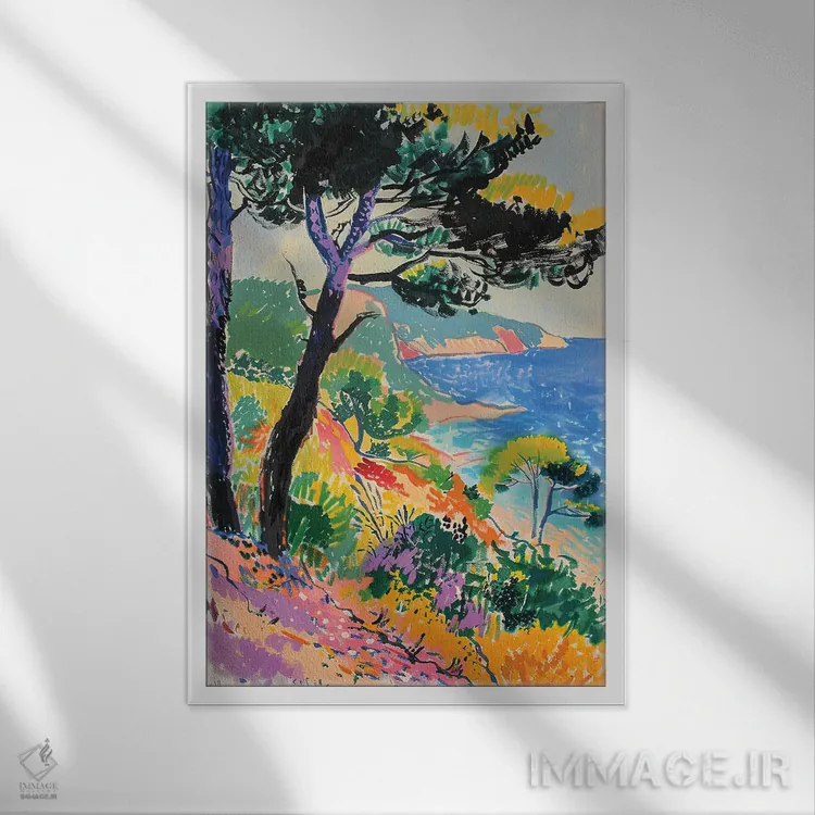 تابلو دکوراتیو منظره دریایی اثر ساشا رابینسون - نمای قابدار سفید