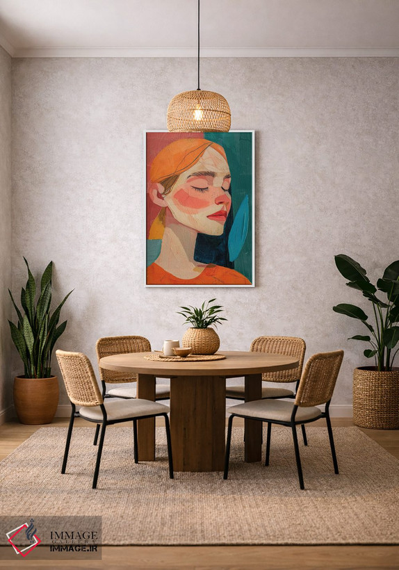 تابلو دکوراتیو پرتره زن احساسی اثر ساشا رابینسون - D3W