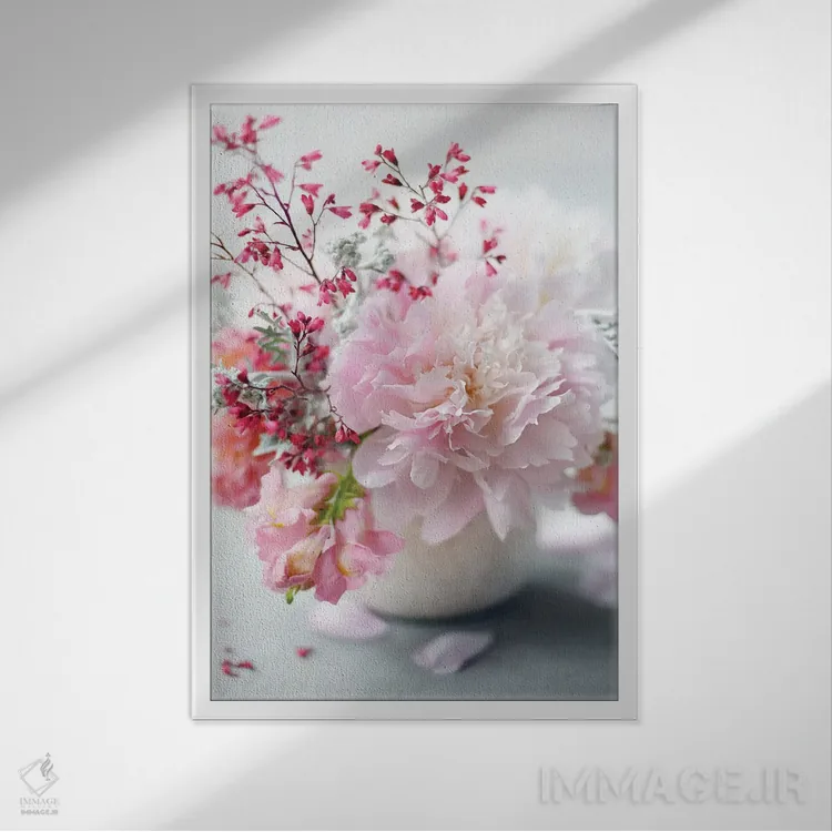 تابلو دکوراتیو لذت صبحگاهی اثر سارا گاردنر - نمای قابدار سفید