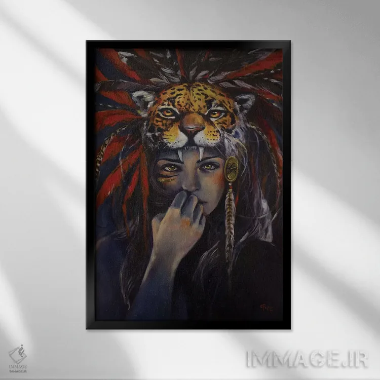 تابلو دکوراتیو هدایت شده اثر سارا ریچز - نمای قابدار مشکی