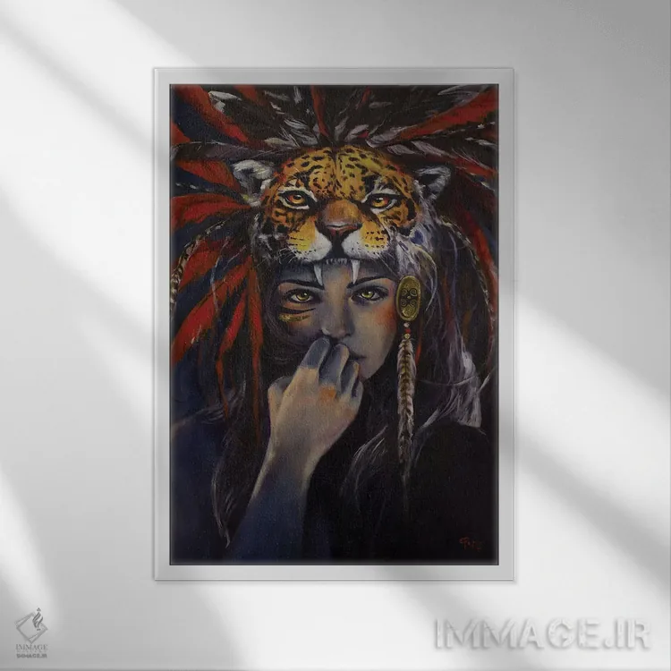 تابلو دکوراتیو هدایت شده اثر سارا ریچز - نمای قابدار سفید