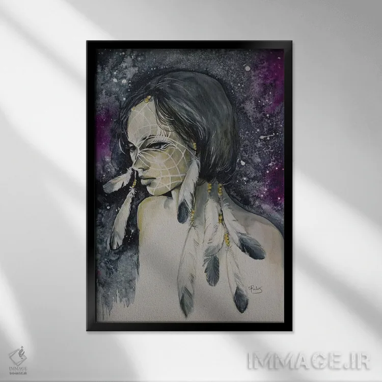 تابلو دکوراتیو اجازه بده رویاهایت را بگیرم اثر سارا ریچز - نمای قابدار مشکی