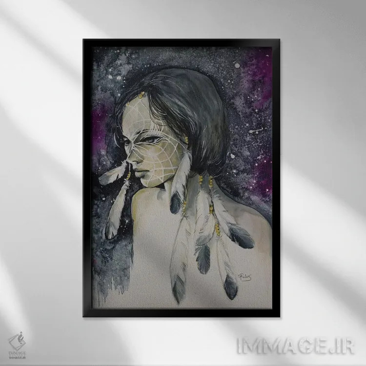 تابلو دکوراتیو اجازه بده رویاهایت را بگیرم اثر سارا ریچز - نمای قابدار مشکی
