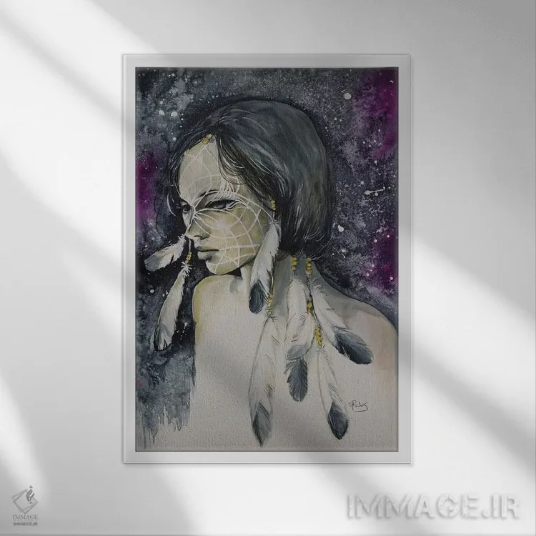 تابلو دکوراتیو اجازه بده رویاهایت را بگیرم اثر سارا ریچز - نمای قابدار سفید