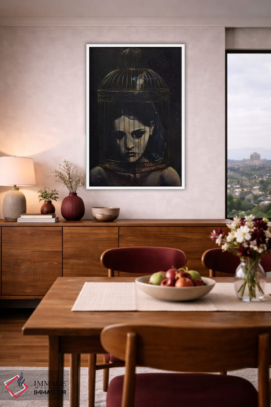 تابلو دکوراتیو قفس زرین اثر سارا ریچز - D2W