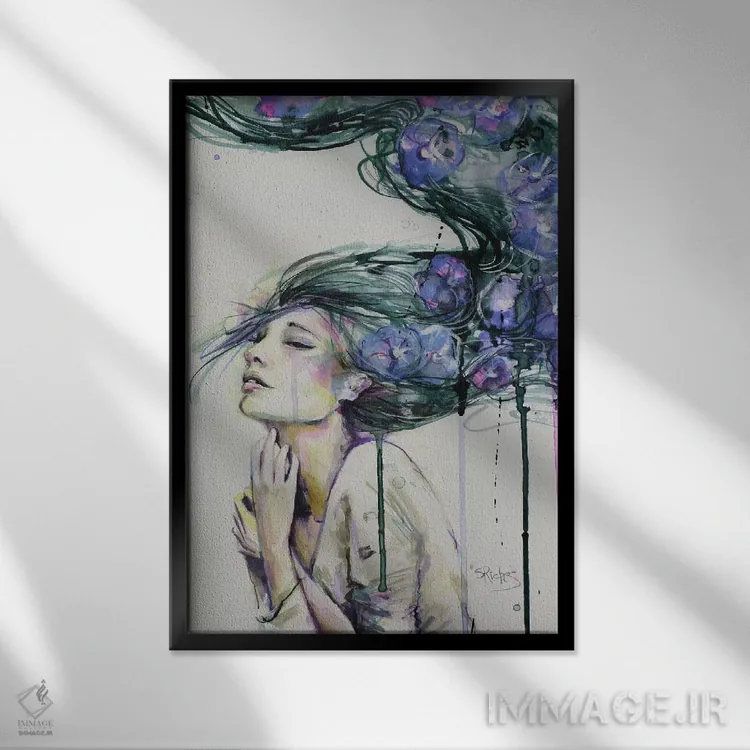 تابلو دکوراتیو ضربه ای به قلب اثر سارا ریچز - نمای قابدار مشکی