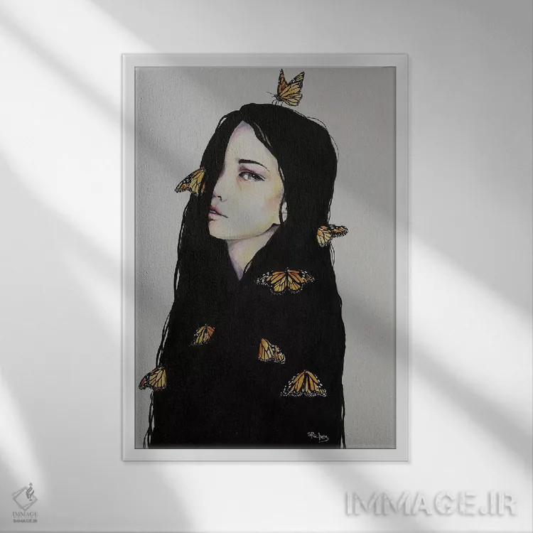 تابلو دکوراتیو ایمان بیاور اثر سارا ریچز - نمای قابدار سفید