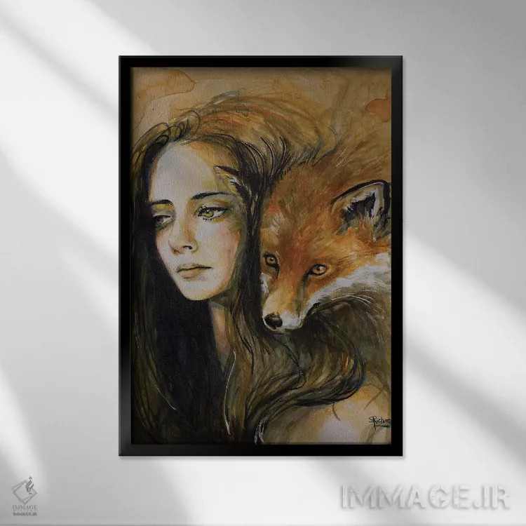 تابلو دکوراتیو چشمان مراقب اثر سارا ریچز - نمای قابدار مشکی
