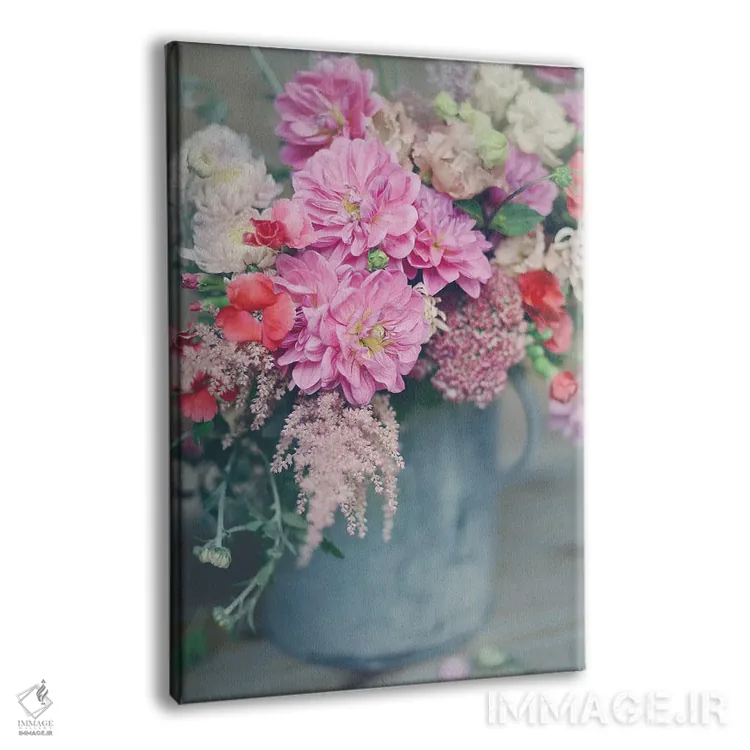 تابلو دکوراتیو چیدمان گل های بهاری اثر سارا جین - نمای پرسپکتیو محصول