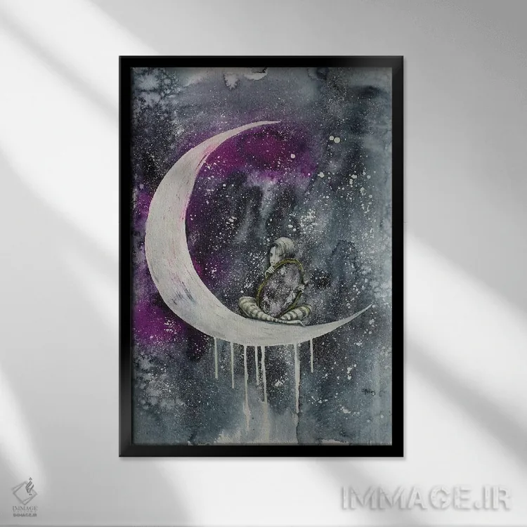 تابلو دکوراتیو درون اثر سارا ریچز - نمای قابدار مشکی