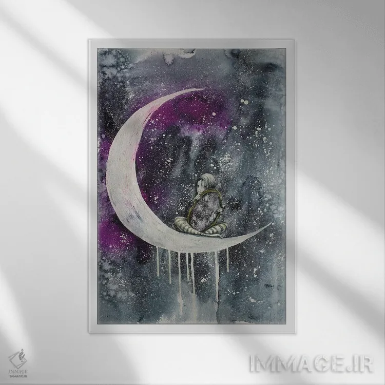 تابلو دکوراتیو درون اثر سارا ریچز - نمای قابدار سفید