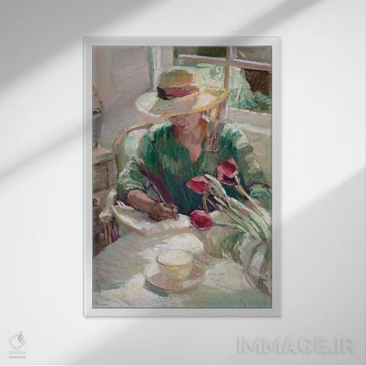 تابلو دکوراتیو یادداشت صبحگاهی اثر سالی روزنبام - نمای قابدار سفید