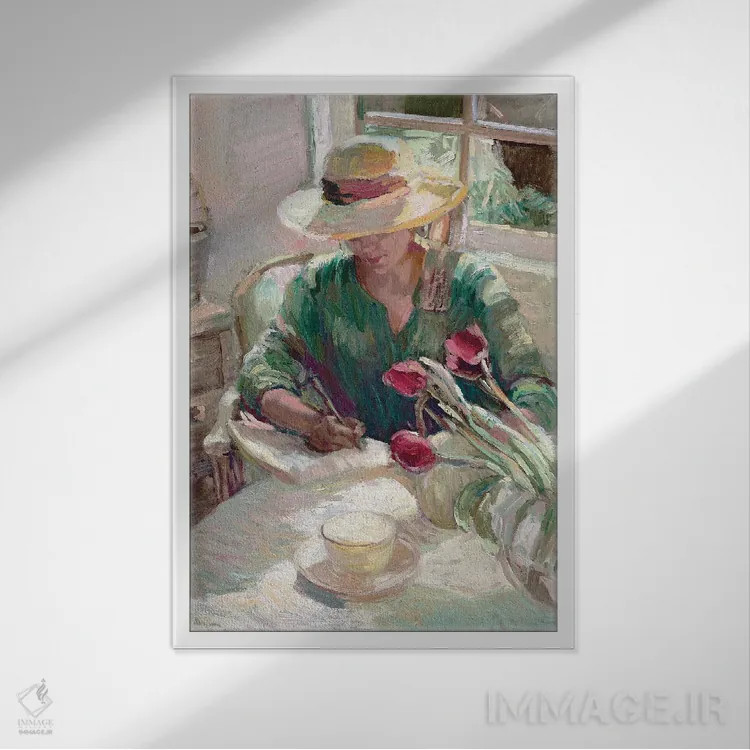 تابلو دکوراتیو یادداشت صبحگاهی اثر سالی روزنبام - نمای قابدار سفید