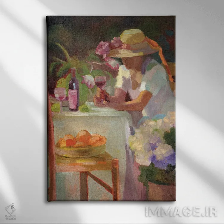 تابلو دکوراتیو لحظه تابستانی اثر سالی روزنبام - نمای روبهرو روی دیوار