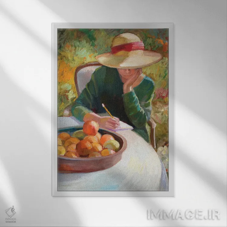 تابلو دکوراتیو افکار درونی اثر سالی روزنبام - نمای قابدار سفید