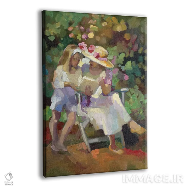 تابلو دکوراتیو بهار در باغ اثر سالی روزنبام - نمای پرسپکتیو محصول