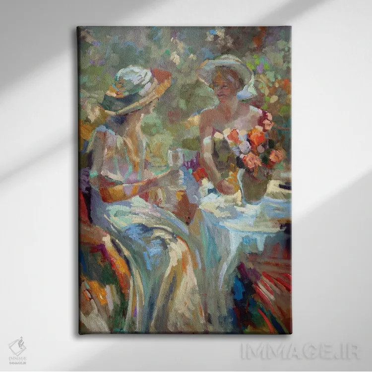 تابلو دکوراتیو خواهران اثر سالی روزنبام - نمای روبهرو روی دیوار