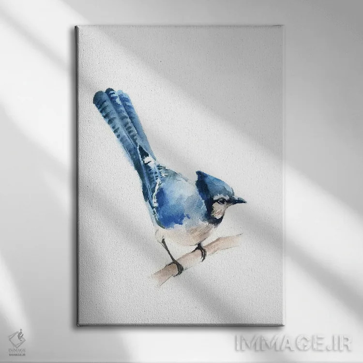 تابلو مدرن جی آبی اثر سوفی روباورف - نمای روبهرو روی دیوار