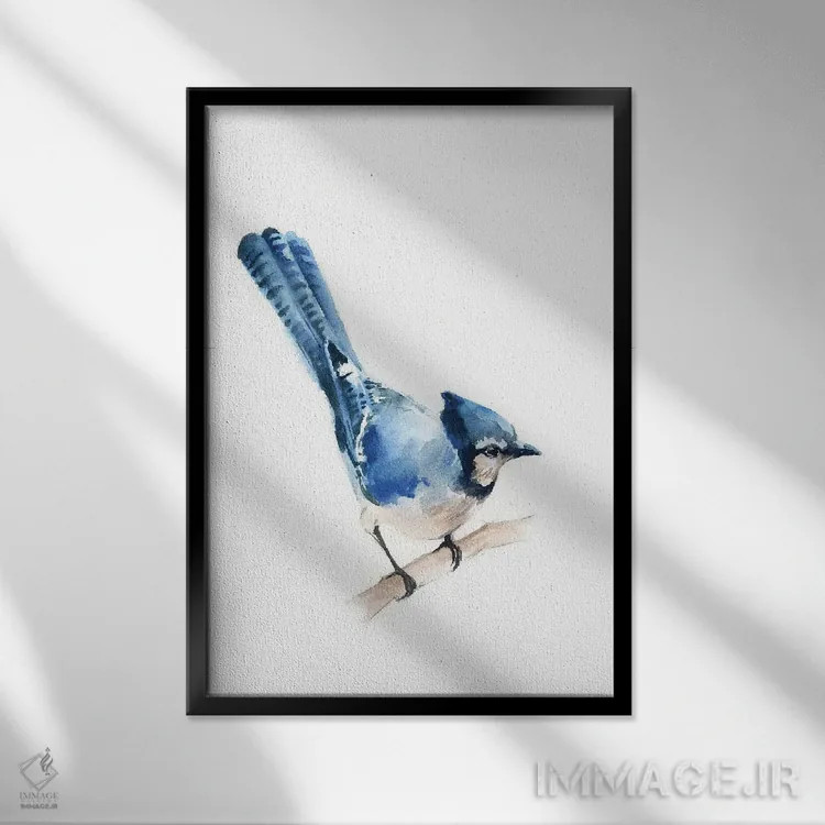 تابلو مدرن جی آبی اثر سوفی روباورف - نمای قابدار مشکی