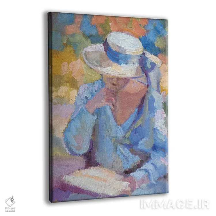 تابلو دکوراتیو جنی آبی اثر سالی روزنبام - نمای پرسپکتیو محصول