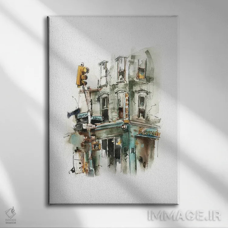تابلو دکوراتیو طرح نیویورک اثر سوفی روباورف - نمای روبهرو روی دیوار