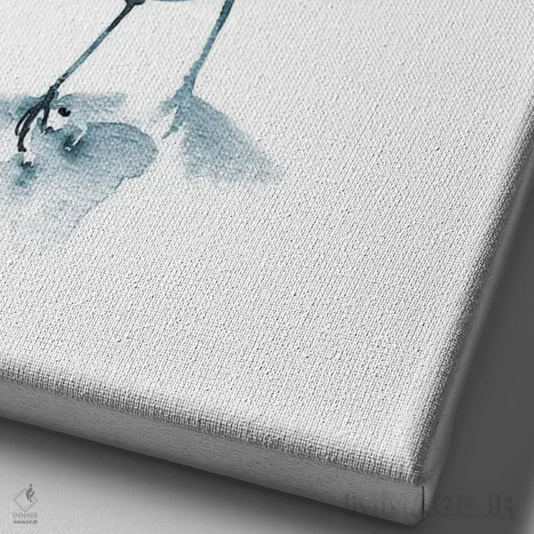 تابلو مدرن پرنده خاکستری شماره ۲ اثر سوفی روباورف - نمای نزدیک بافت بوم