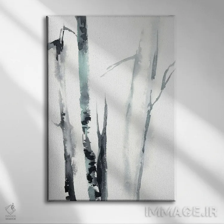 تابلو انتزاعی جنگل شماره ۳ اثر سوفی روباورف - نمای روبهرو روی دیوار