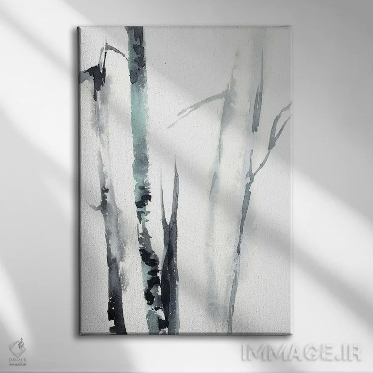 تابلو انتزاعی جنگل شماره ۳ اثر سوفی روباورف - نمای روبهرو روی دیوار