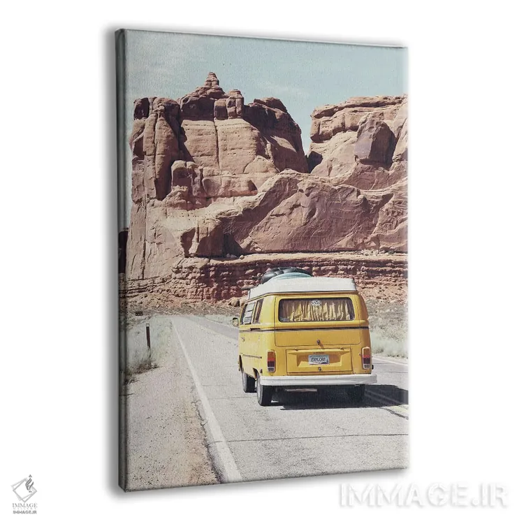 تابلو دکوراتیو سفر جاده ای اثر سیسی و سب - نمای پرسپکتیو محصول