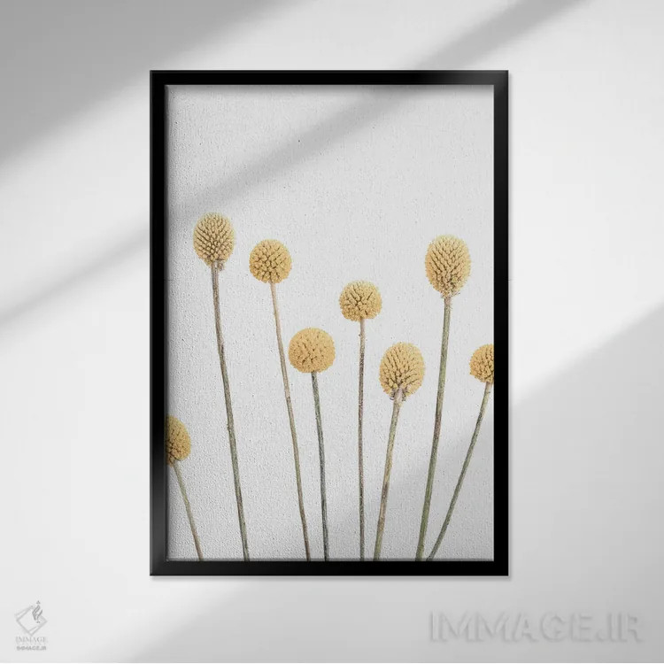 تابلو مینیمال دکمه ها اثر سیسی و سب - نمای قابدار مشکی