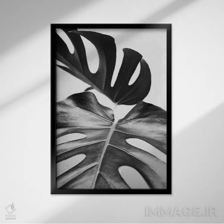 تابلو مینیمال گرمسیری مشکی اثر سیسی و سب - نمای قابدار مشکی