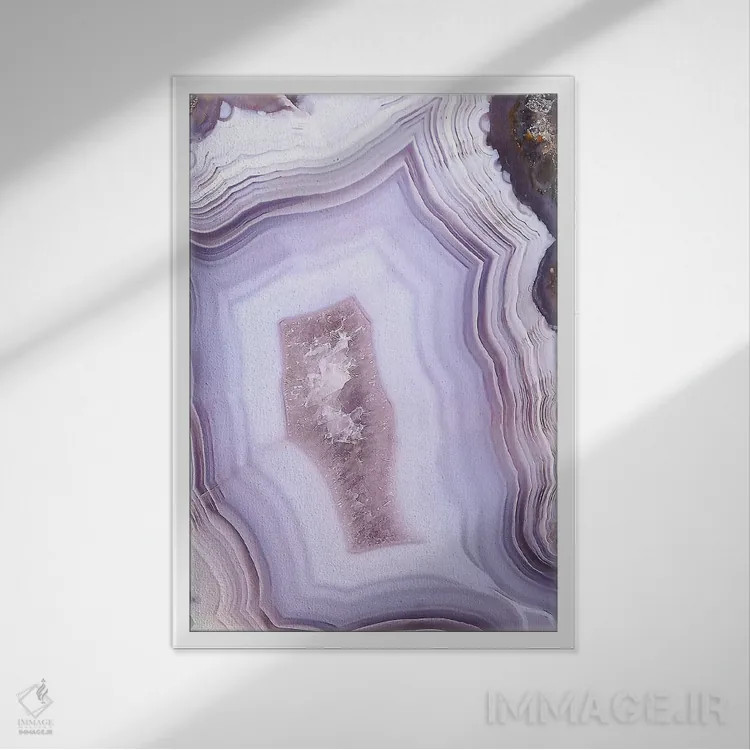 تابلو دکوراتیو عقیق اثر سیسی و سب - نمای قابدار سفید