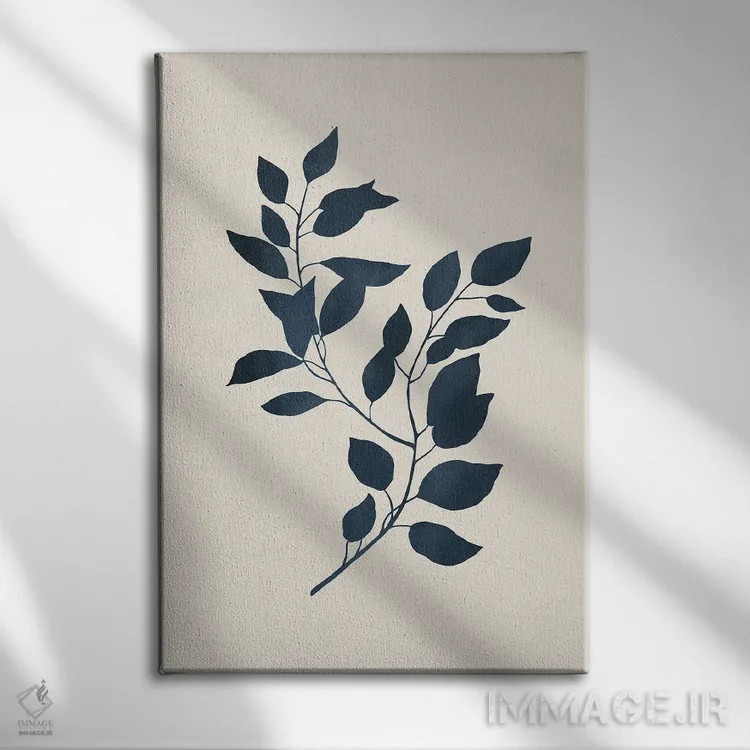تابلو مینیمال سیلوئت گیاهی II اثر سیسی و سب - نمای روبهرو روی دیوار