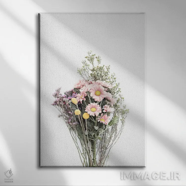 تابلو دکوراتیو گل های وحشی اثر سیسی و سب - نمای روبهرو روی دیوار