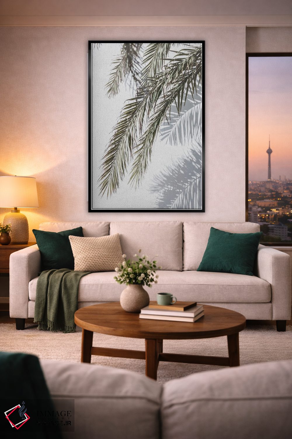 تابلو مینیمال نخل و سایه اثر سیسی و سب - D3B