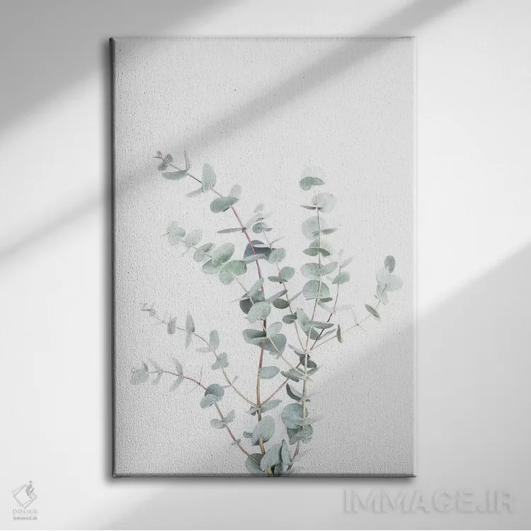 تابلو مینیمال گیاهی I اثر سیسی و سب - نمای روبهرو روی دیوار