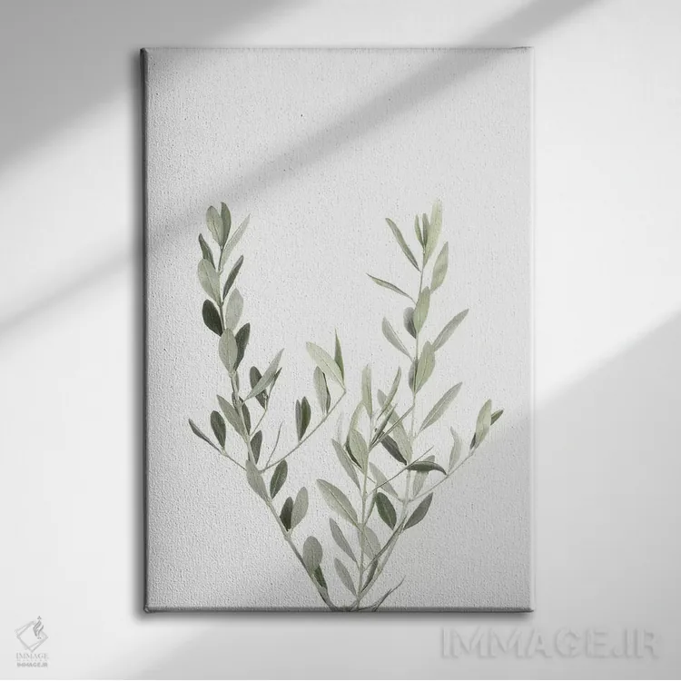 تابلو مینیمال گیاهی III اثر سیسی و سب - نمای روبهرو روی دیوار