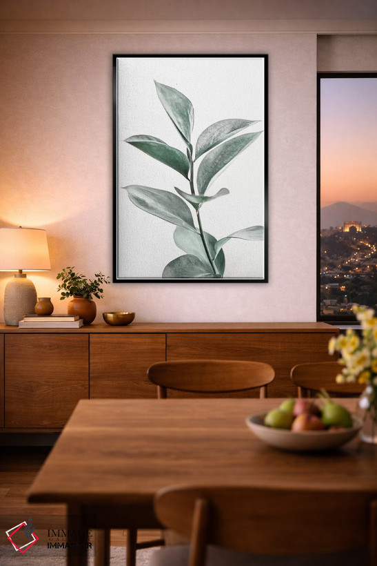 تابلو مینیمال صورتی گیاهی اثر سیسی و سب - D3B