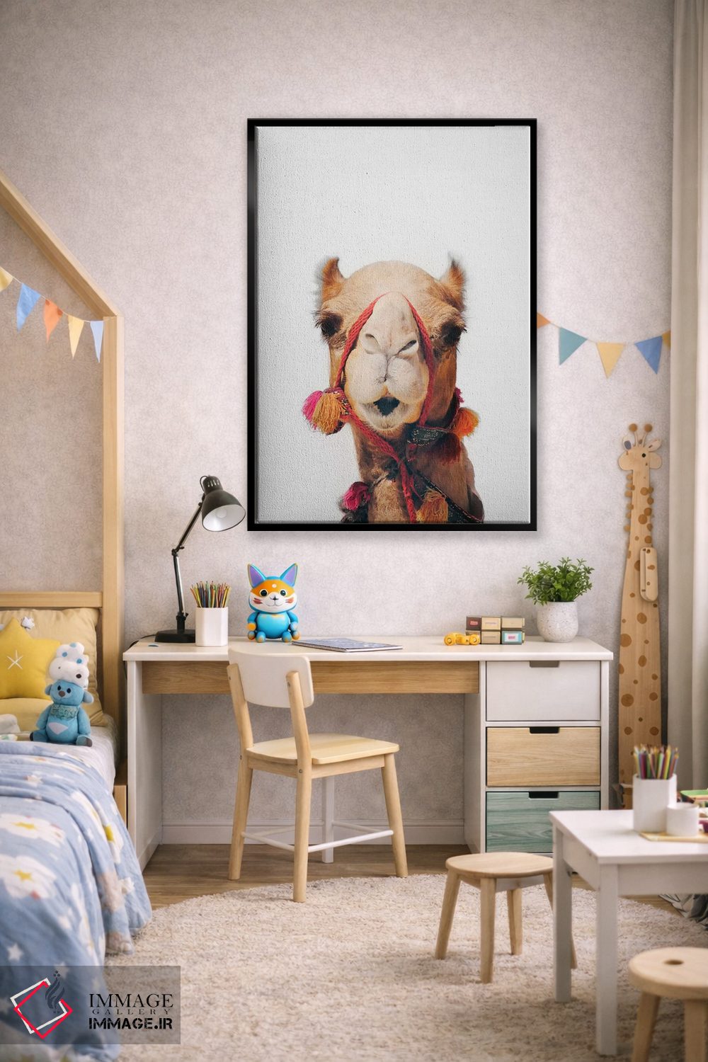 تابلو دکوراتیو شتر اثر سیسی و سب - D2B