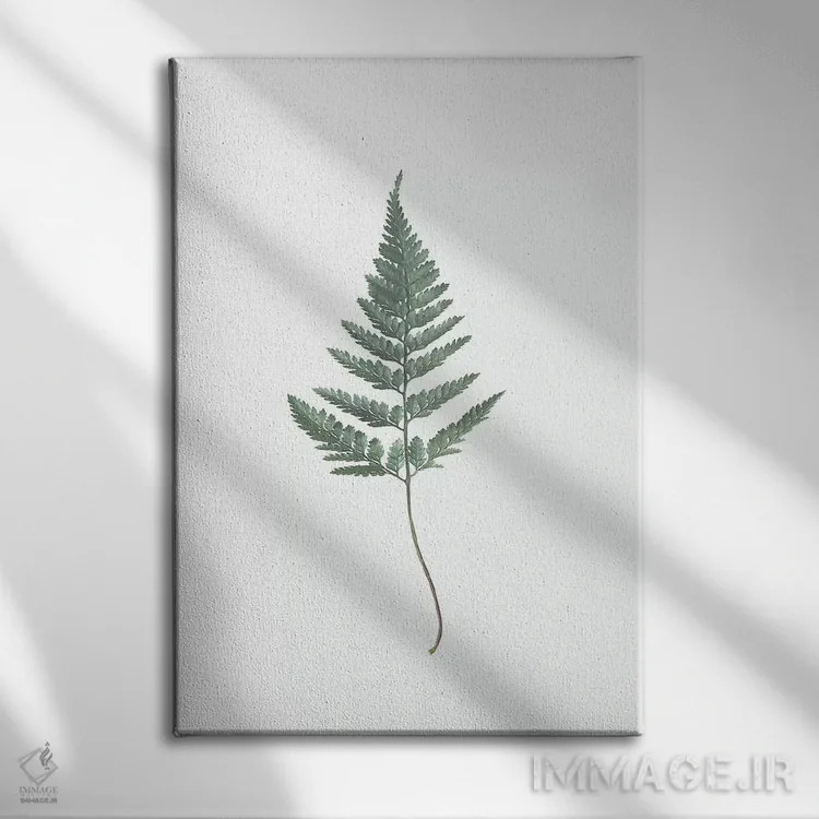 تابلو مینیمال سرخس اثر سیسی و سب - نمای روبهرو روی دیوار