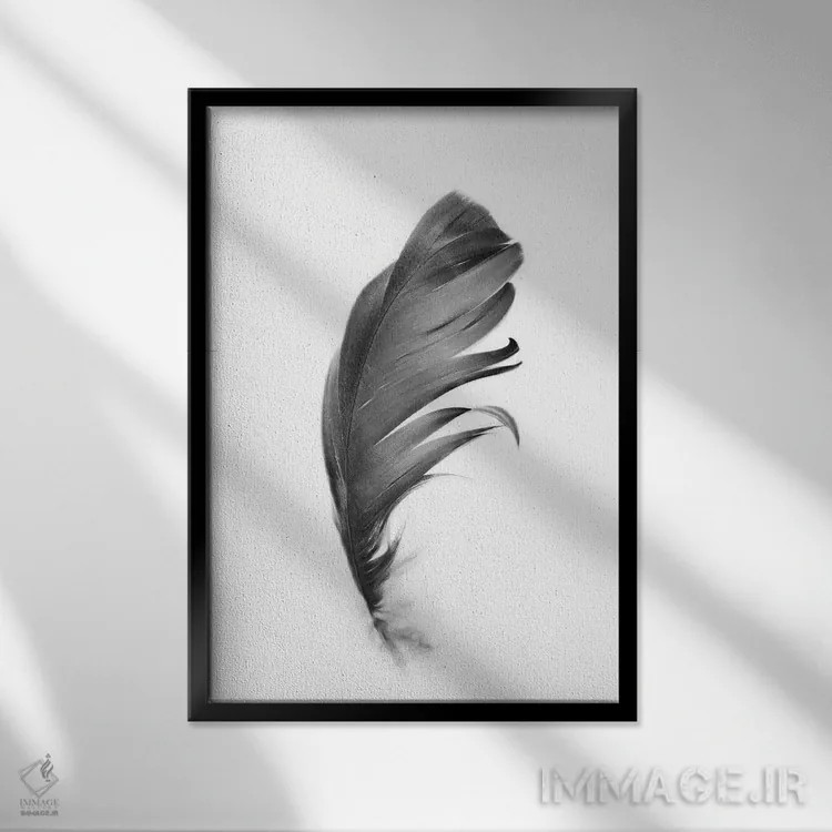 تابلو مینیمال پر اثر سیسی و سب - نمای قابدار مشکی