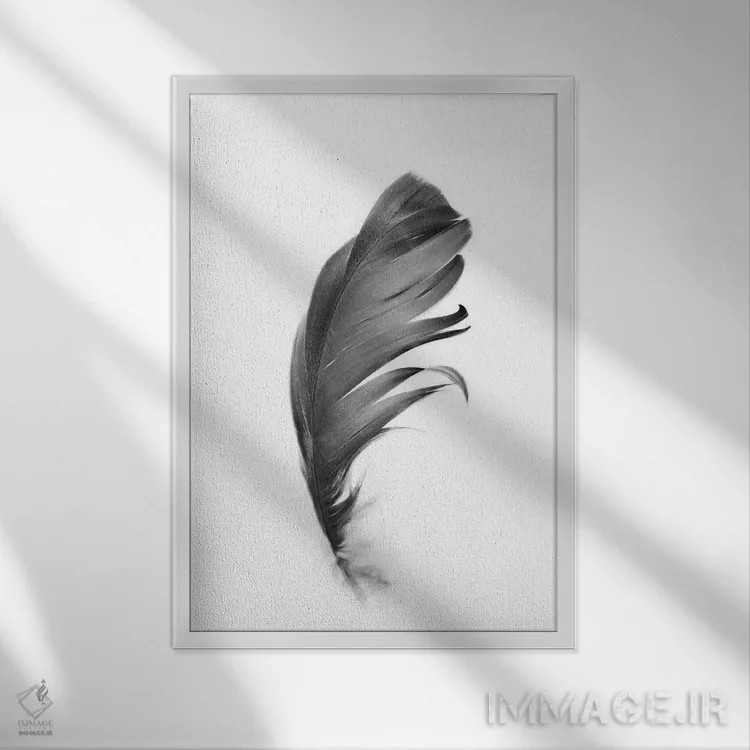 تابلو مینیمال پر اثر سیسی و سب - نمای قابدار سفید