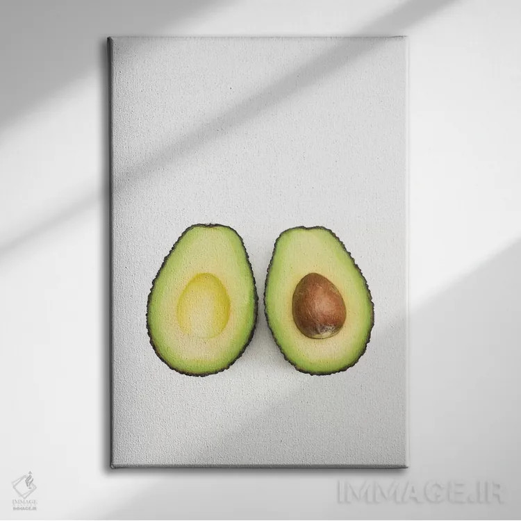 تابلو مینیمال آووکادوها اثر سیسی و سب - نمای روبهرو روی دیوار