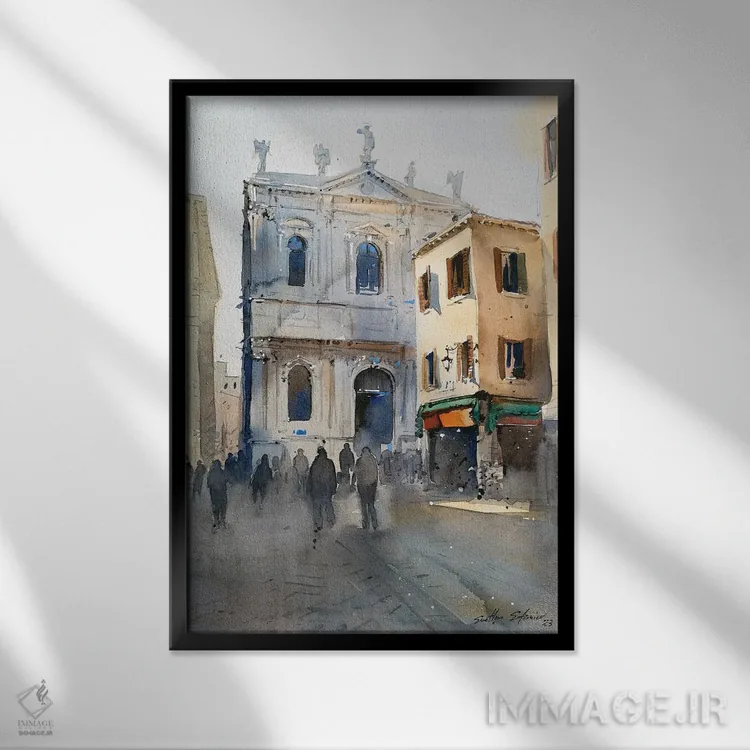 تابلو دکوراتیو گم شده در زمان اثر سوتلین سوفرونیف - نمای قابدار مشکی