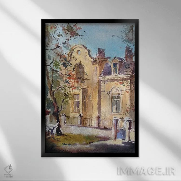 تابلو دکوراتیو خیابان قدیمی دو اثر سوتلین سوفرونیف - نمای قابدار مشکی