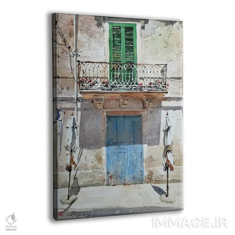 تابلو دکوراتیو دو چتر اثر سوتلین سوفرونیف - نمای پرسپکتیو محصول