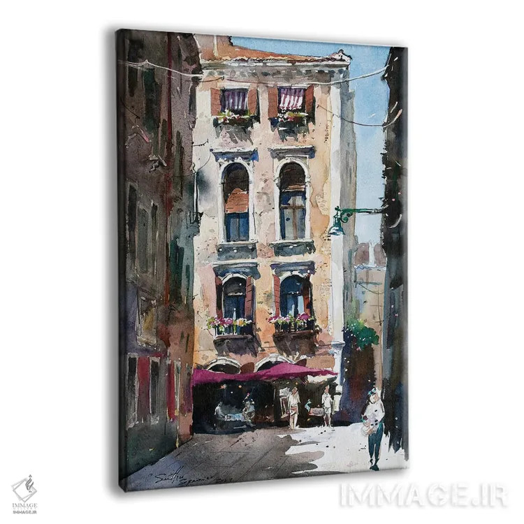 تابلو دکوراتیو خیابان ونیزی اثر سوتلین سوفرونیف - نمای پرسپکتیو محصول