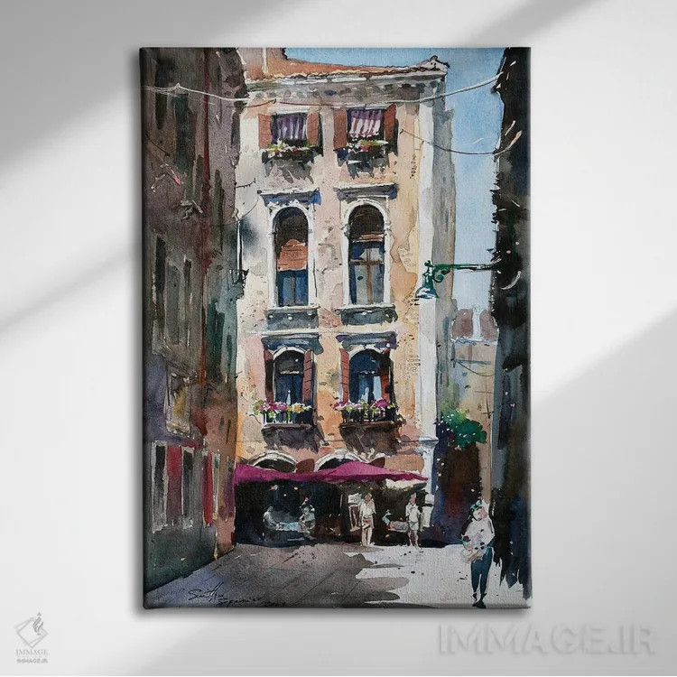 تابلو دکوراتیو خیابان ونیزی اثر سوتلین سوفرونیف - نمای روبهرو روی دیوار