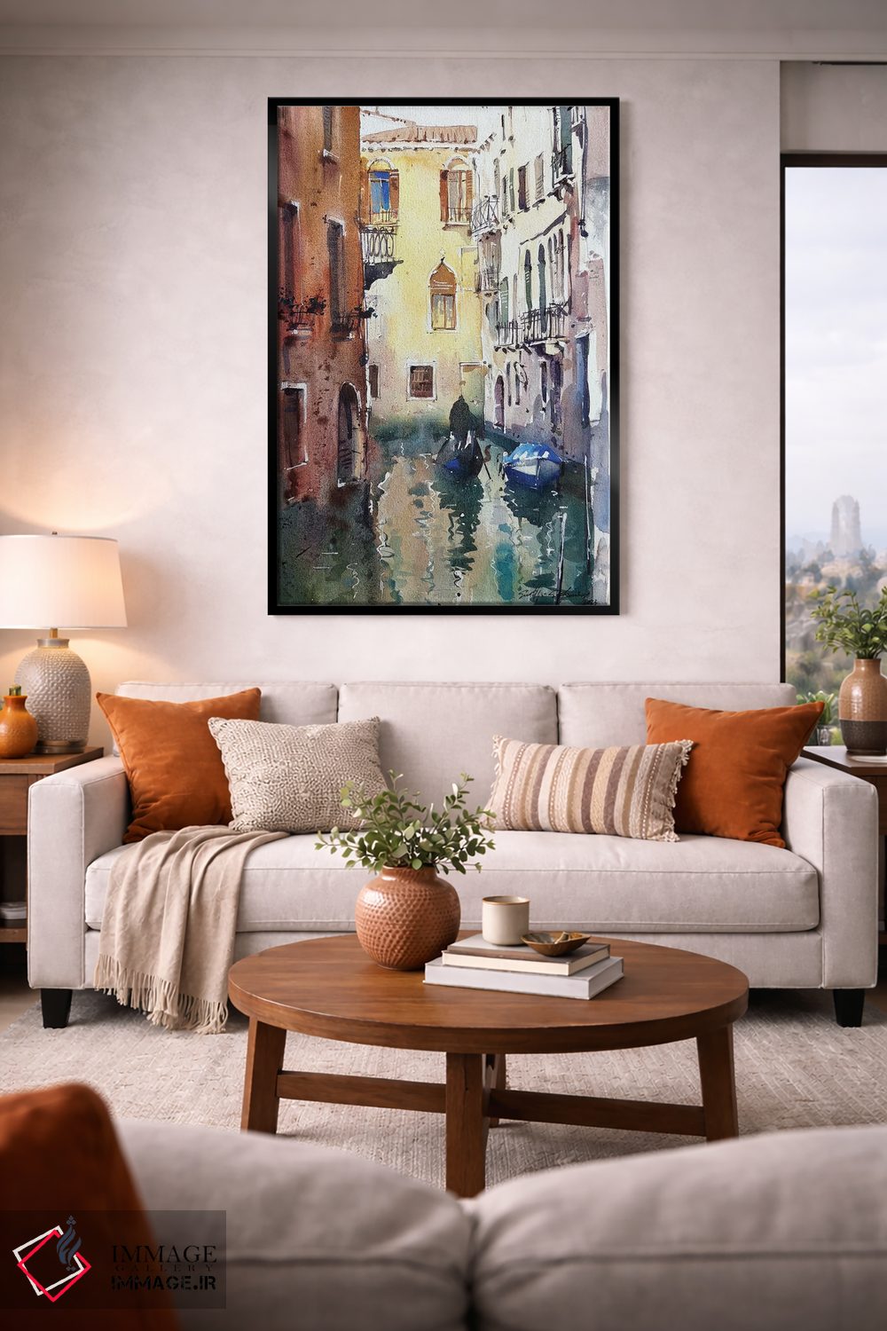 تابلو دکوراتیو دو قایق و یک مرد اثر سوتلین سوفرونیف - D2B
