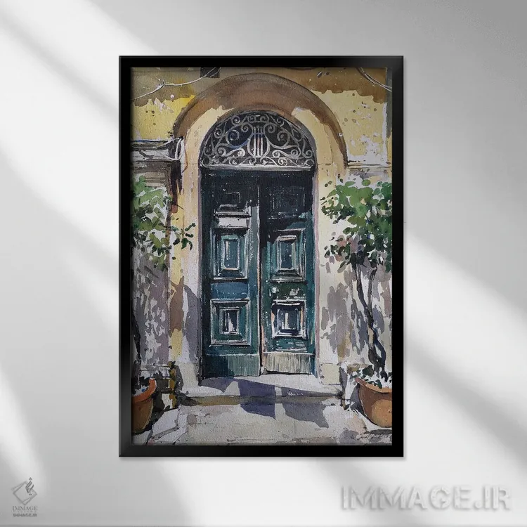تابلو دکوراتیو کورفو اثر سوتلین سوفرونیف - نمای قابدار مشکی
